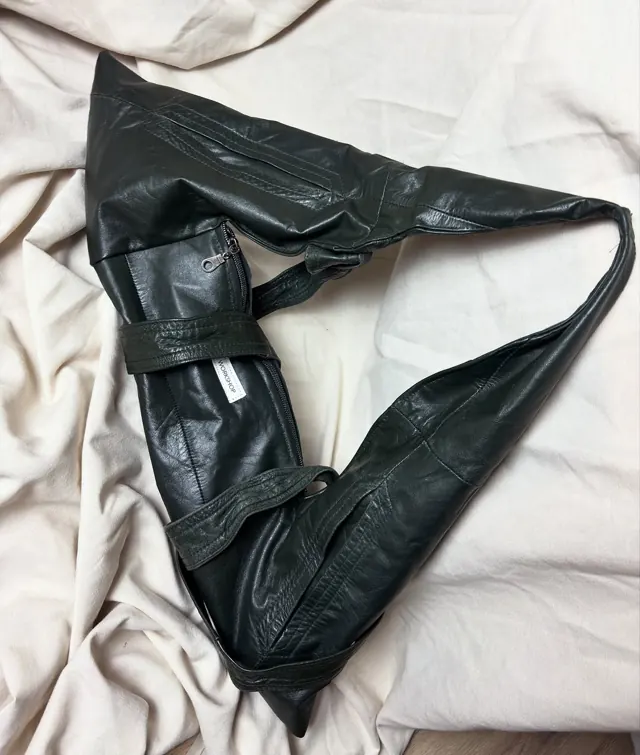 The Ordinary green bag with belt