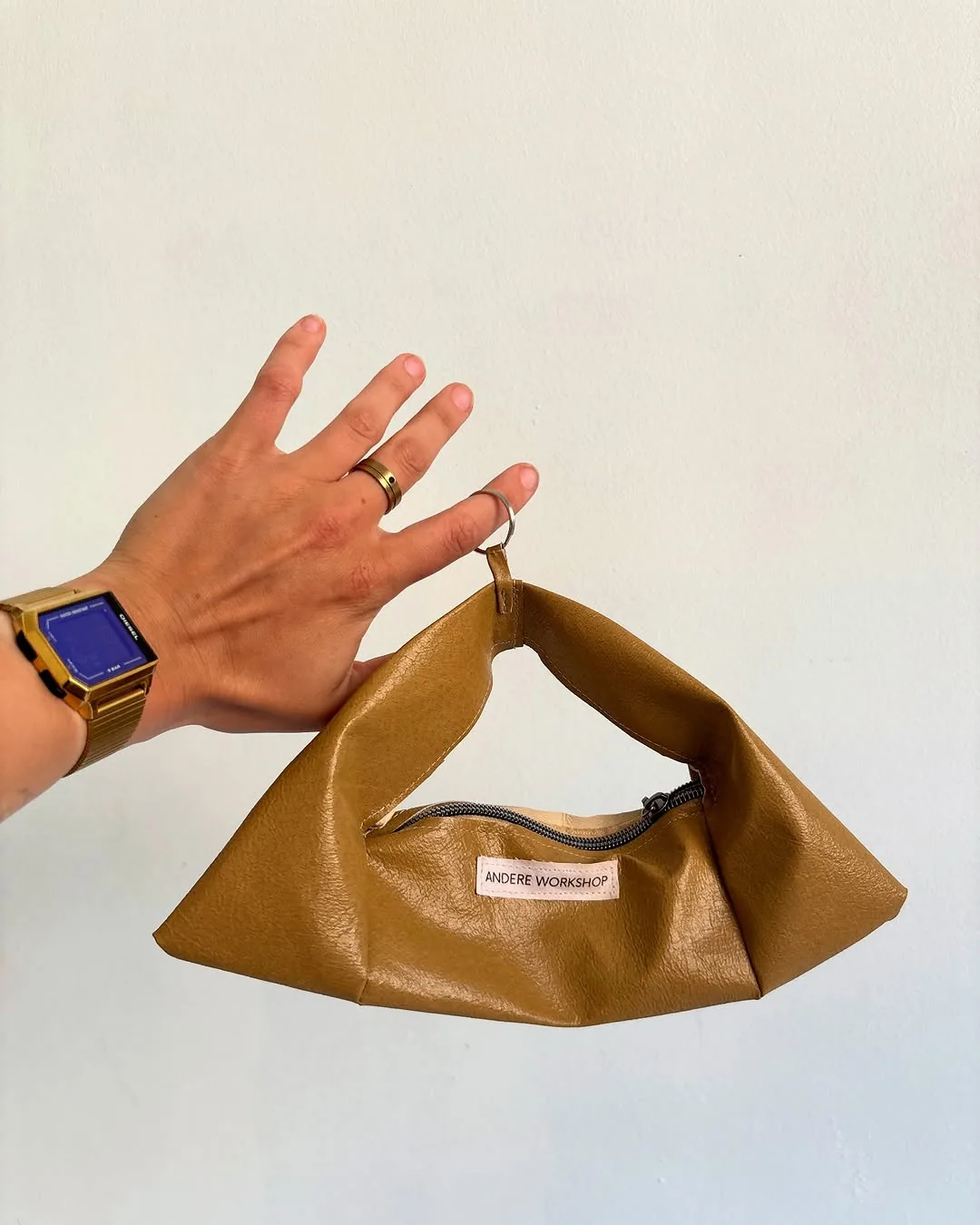 Mini Ordinary, tan leather bag