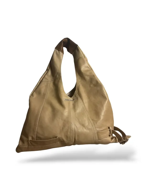 Tan leather shopper bag